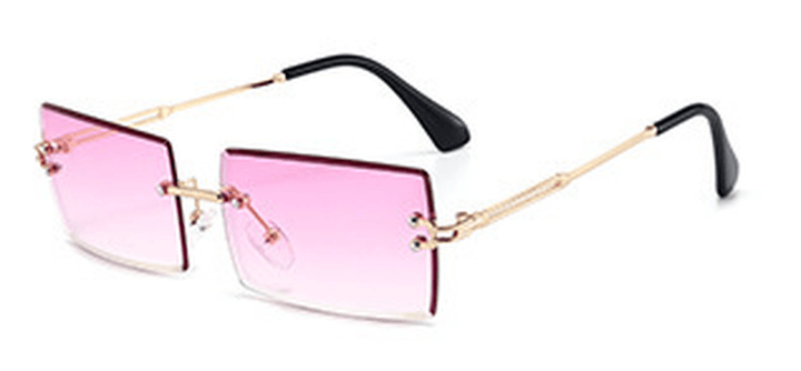 Trendy Frameless Female Fashion Street Shooting with Anti-Uv Sunglasses - MRSLM