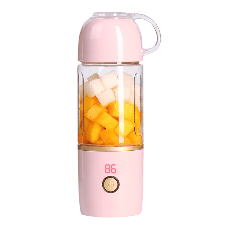 Vitamer 400Ml Automatic Fruit Juicer Portable Travel USB DIY Electric Juicing Extractor Cup with Intelligent Digital Display UV Disinfection Lamp - MRSLM