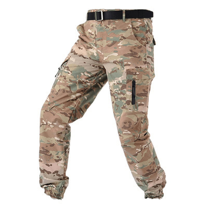 Camouflage Tactical Pants Lattice Fanshui 65 35 Plaid Tactical Pants Drawstring Feet - MRSLM