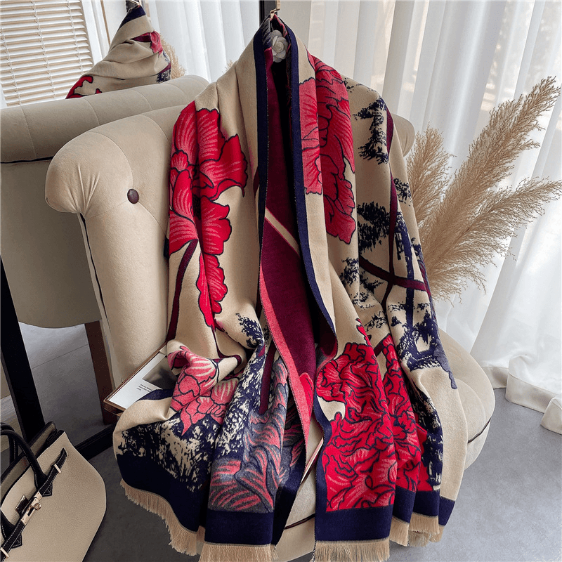 Star Thick Warmth Cashmere Korean Spring and Autumn Ladies Scarf - MRSLM