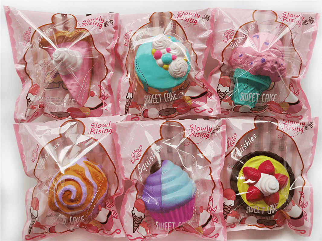 Cake Squishy Big Dessert 10CM Donuts Ice Cream 16CM Pizza Bread Jumbo Collection - MRSLM