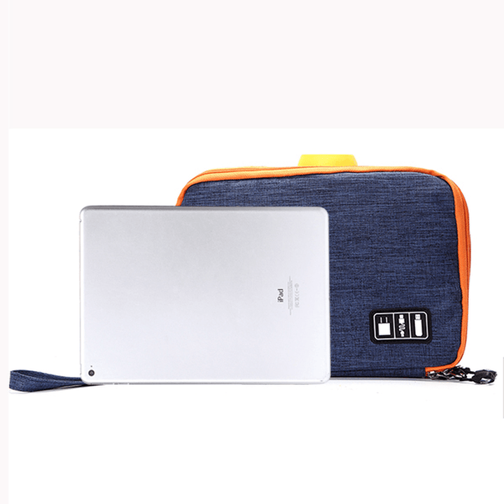 Casual Multifunctional Canvas Multi Pocket Ipad Store Bag Phone Bag Storage Bag - MRSLM