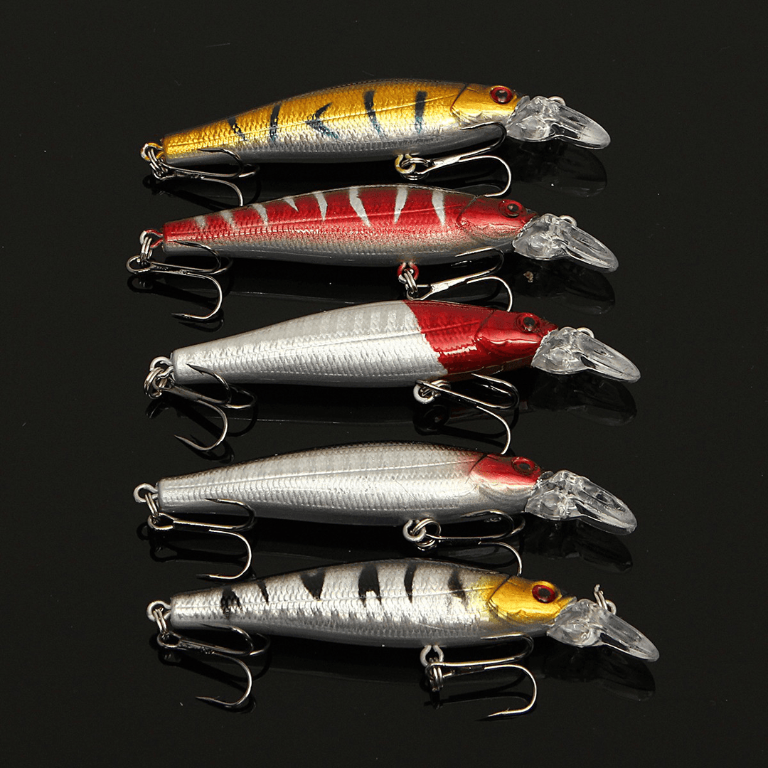 ZANLURE Lot 56 Mixed Minnow Fishing Lures Bass Baits Crankbaits Sharp Hooks Tackle Set - MRSLM