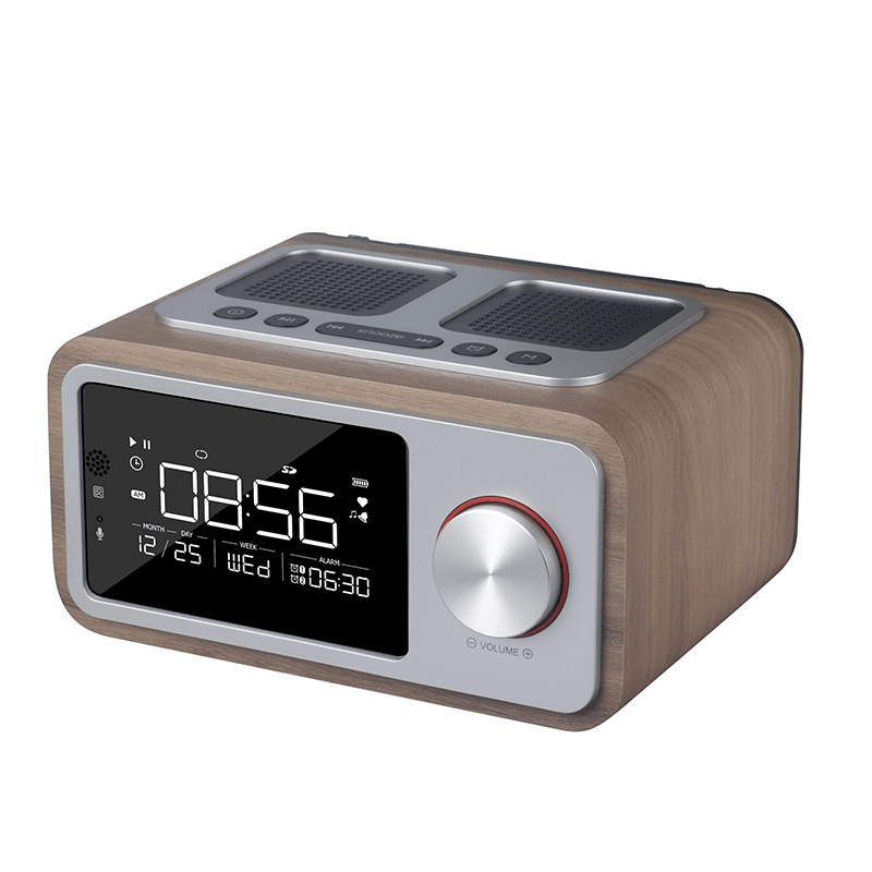 LOCI H3 Bluetooth Speaker Alarm Clock Media Audio Music Clock Radio USB Charging MP3 Player Remote Control - MRSLM