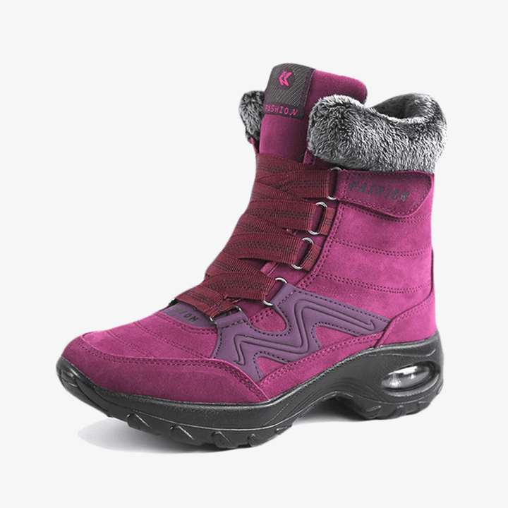 Women Air Cushion Soft Sole Warm Outdoor Snow Boots - MRSLM