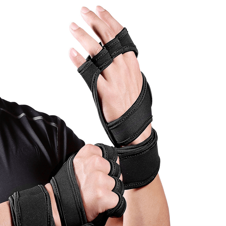 Mumian 1 Pair Sports Palm Half-Finger Gloves Man Woman Wrist Guards Antiskid Fitness Sports Gloves Hand Support - MRSLM