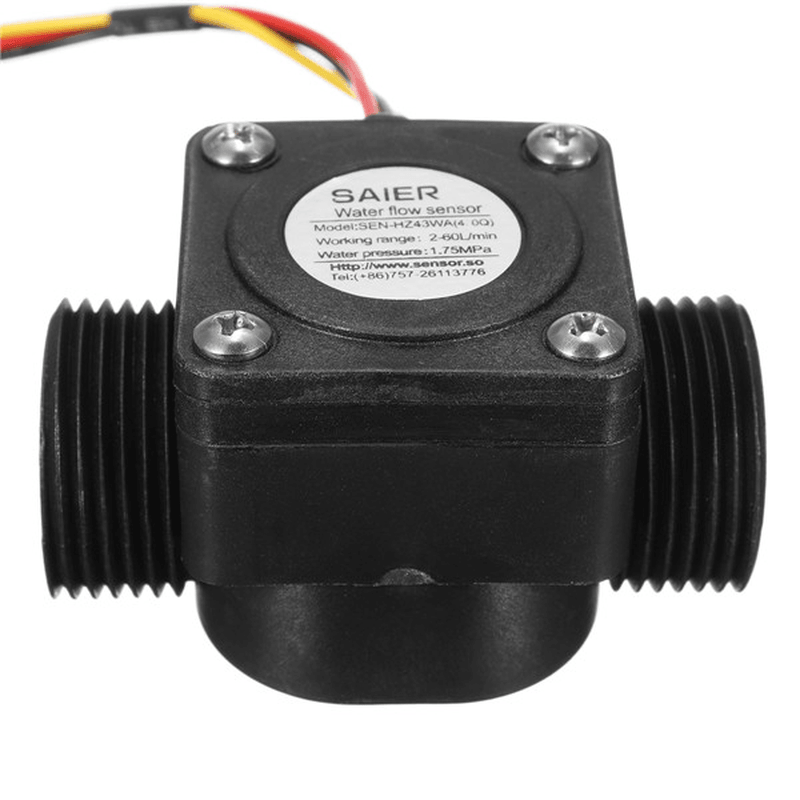 60L/Min Water Flow Meter Sensor DN20 G3/4 Inch DC 5V Fluid Flowmeter Counter Switch - MRSLM