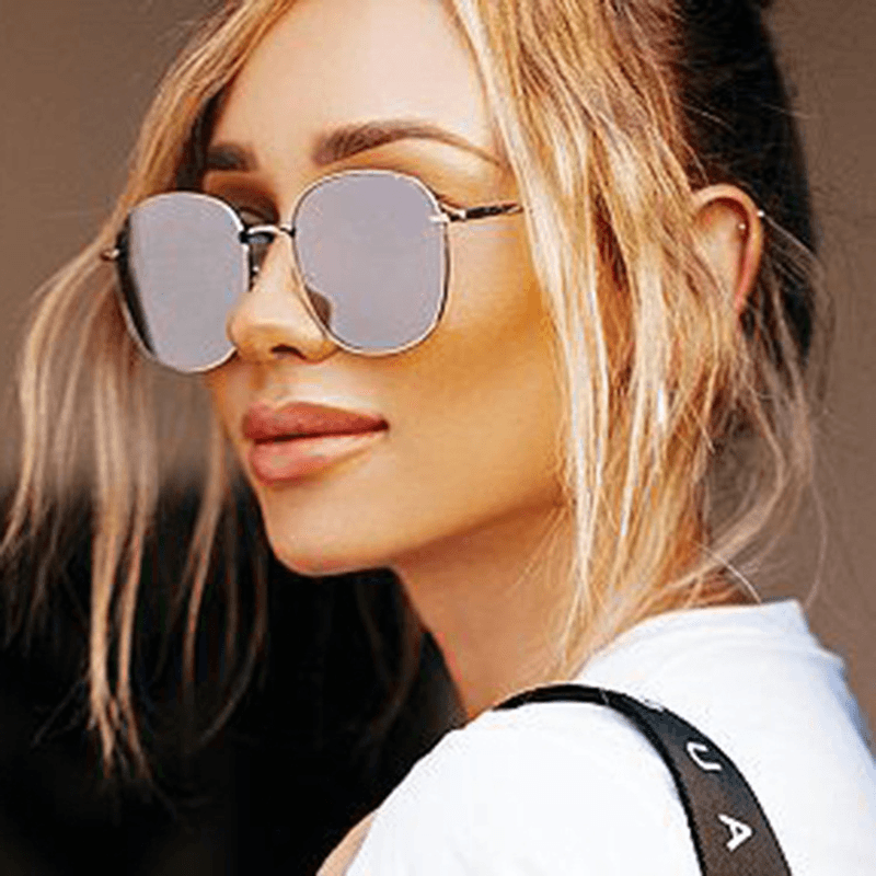 Metal round Frame Sunglasses Personality Fashion Sunglasses Ladies Retro - MRSLM