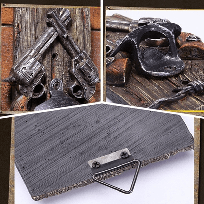 Western Cowboy Style Bottle Opener Creative Hand-Opening Can Opener Resin Crafts Open Bottleware - MRSLM