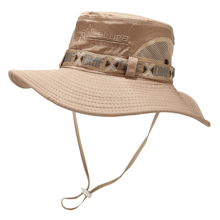 Men'S Outdoor Summer Sunshade Cover Face Fisherman Straw Hat Fishing Sun Hat - MRSLM