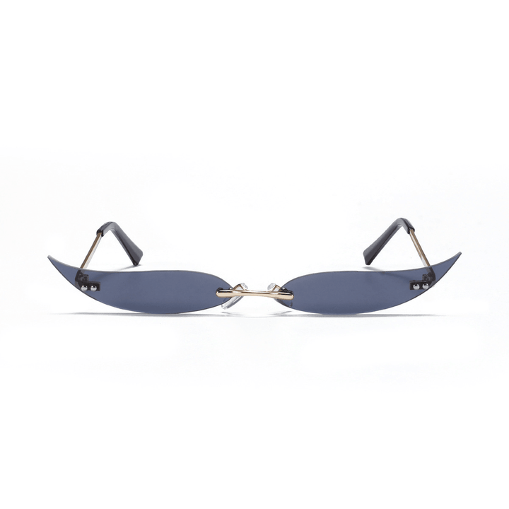 Rimless Metal Pointed Cat-Eye Sunglasses - MRSLM