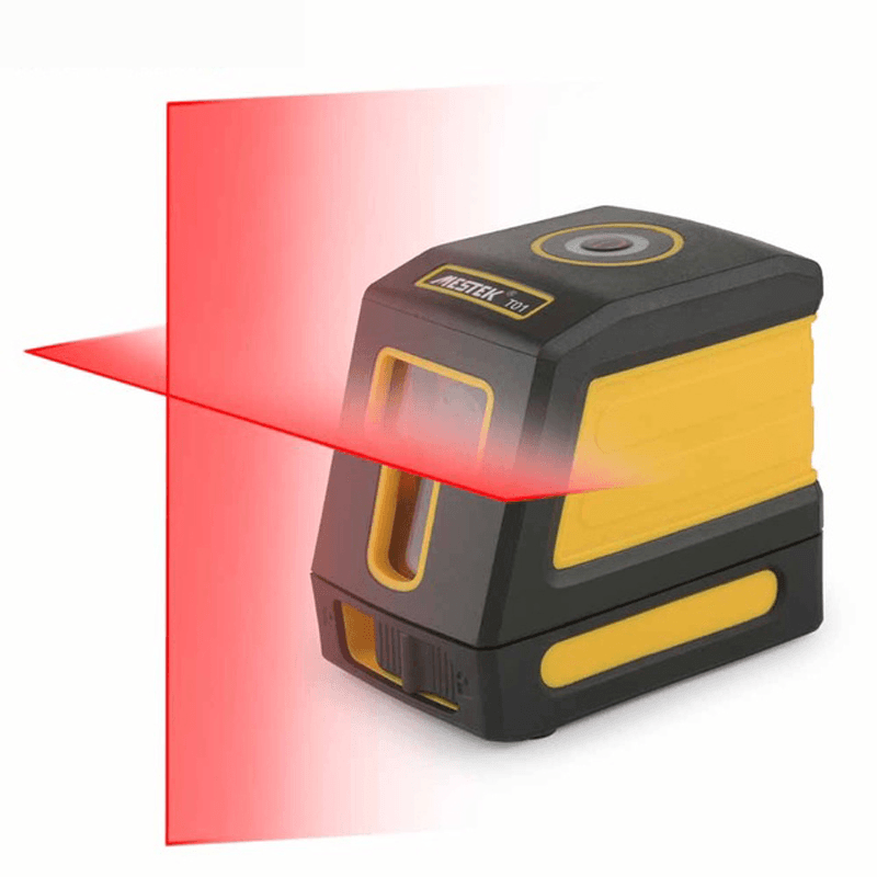 MESTEK T01 Laser Level Red 2 Lines Self-Leveling Laser Leveler Vertical Horizontal Cross Laser Red Beam Line Measuring Instrument - MRSLM