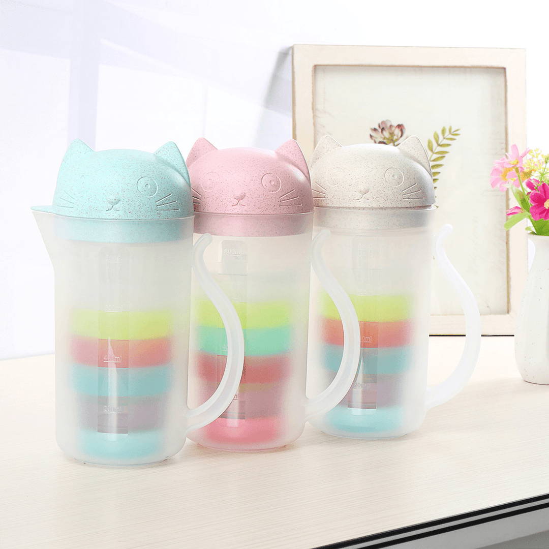 800ML Outdoor Portable Strainer Cup Water Bottle Teapot Juice Drinking Mug Kettle - MRSLM