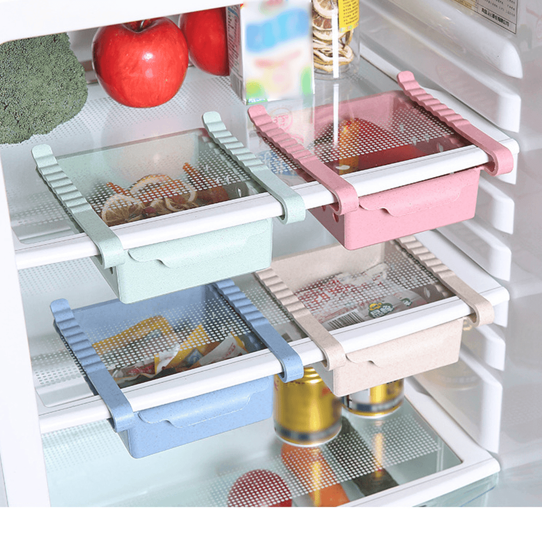 2L Refrigerator Storage Rack Food Organizer Shelf Box Pull-Out Drawer Holder Camping Picnic - MRSLM