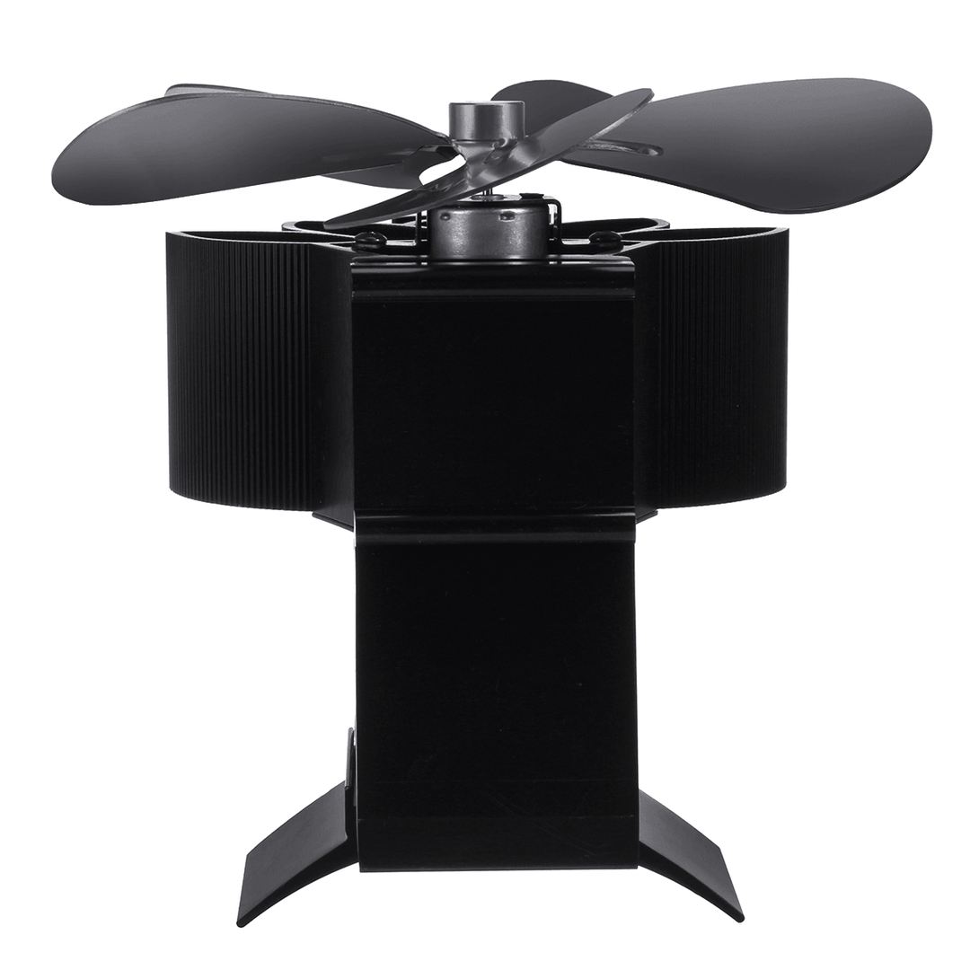 5 Blade Wall Mounted Stove Fan Fireplace Fan Winter Warm Heater Powered Fan 7.1Inch 1500RPM Wood Burner - MRSLM