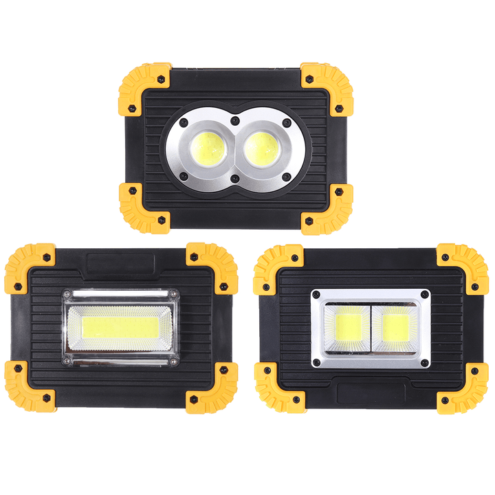 350W COB Flood Light LED Camping Light USB Rechargeable IP42 Waterproof 3 Mode Emergency Work Light - MRSLM