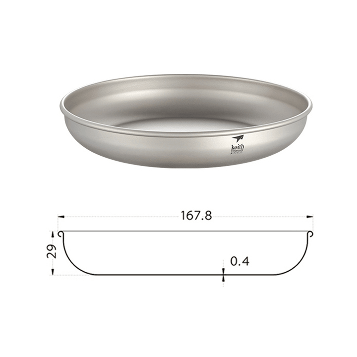 Keith 250/300/400/450ML Titanium Plates Tableware Dishes Ultralight Portable Outdoor Camping Picnic Travel - MRSLM