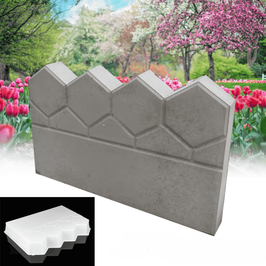 Garden Path Maker Mold Plastic Cement Brick Mold Pervious Concrete Flowerbed Pool Brick - MRSLM