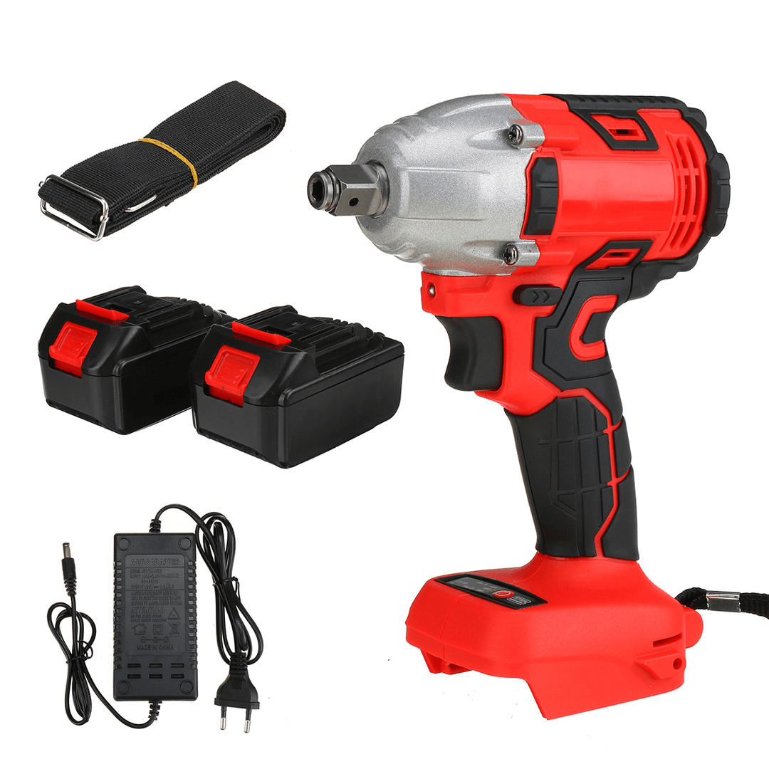 330NM 3000RPM Electric Cordless Brushless Impact Wrench W/ 1 or 2Pcs Battery & 5Pcs Sockets - MRSLM