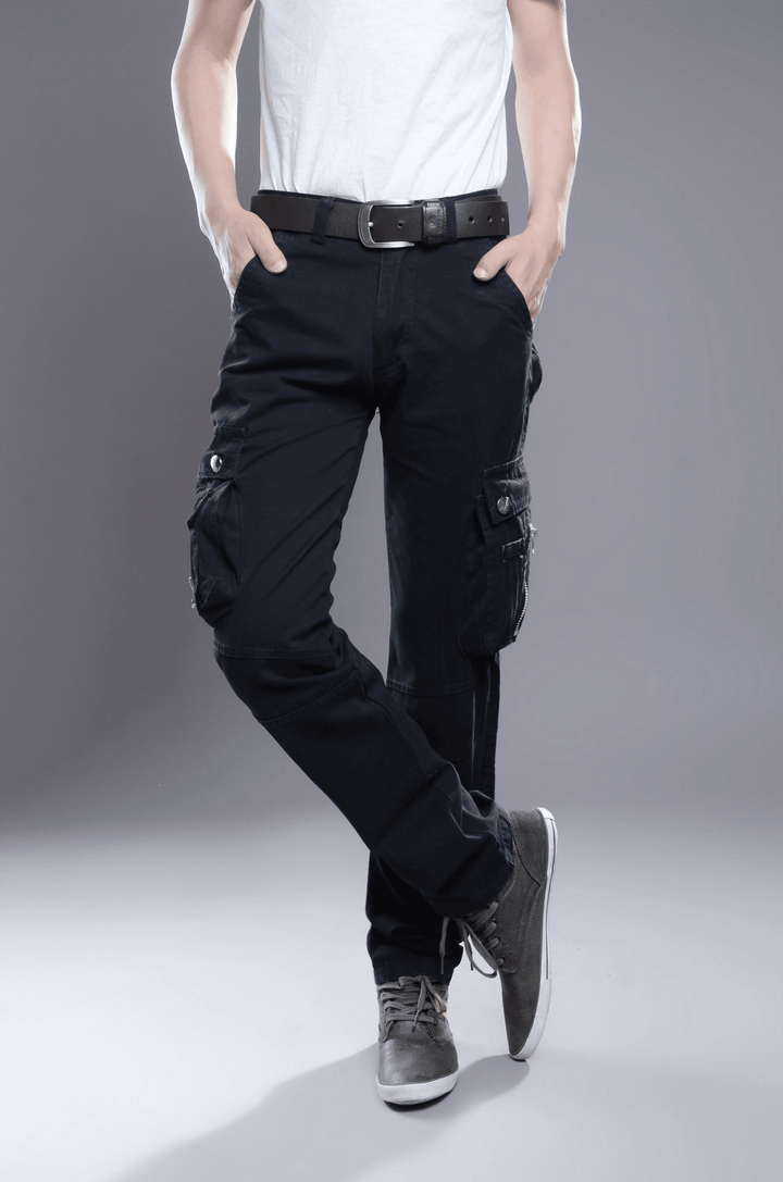 Spring and Autumn Foreign Trade Men'S Workwear Pure Cotton New Casual Pants Men'S Multi-Pocket Workwear Pants Sports Cross-Border Communication - MRSLM