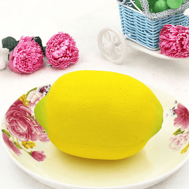 Squishy Yellow Lemon 12Cm Big Soft Slow Rising Fruit Collection Gift Decor Toy - MRSLM