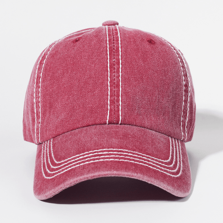 Pure Cotton Solid Color Washed Baseball Hat - MRSLM