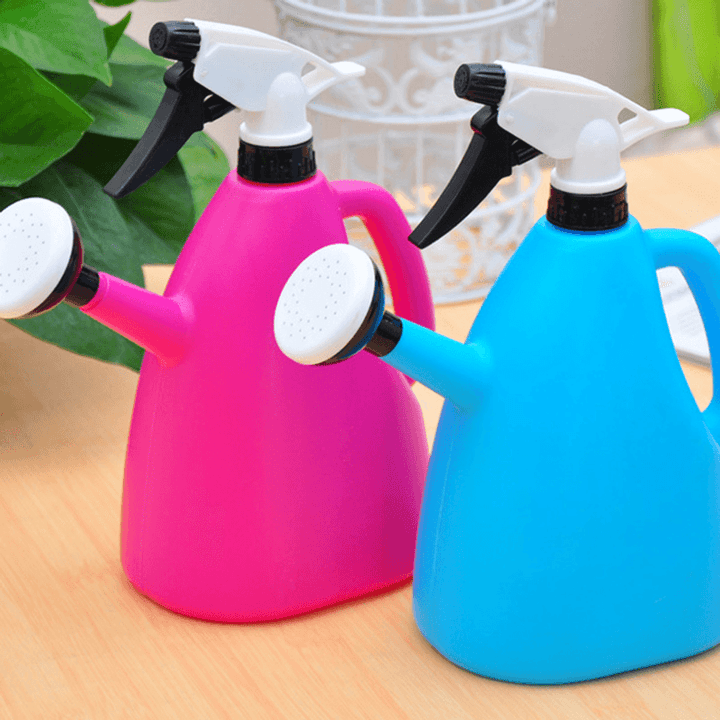 1200Ml Dual Use Hand Pressure Watering Can Gardening Adjustable Handheld Sprinkling Can - MRSLM