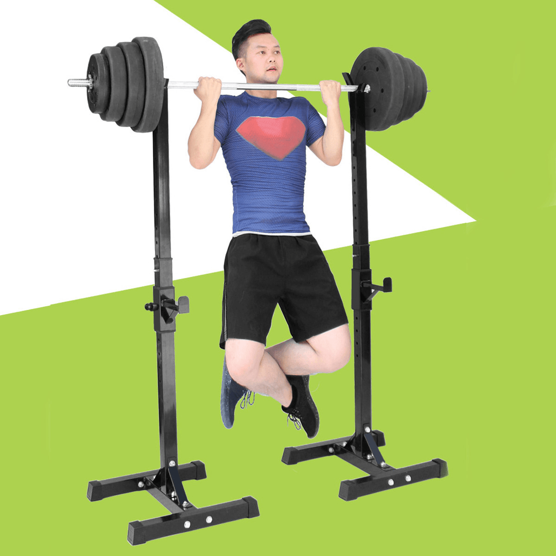 500KG Max Load Adjustable Barbell Stand Multifunction Squat Rack Home Gym Weight Lifting Press - MRSLM