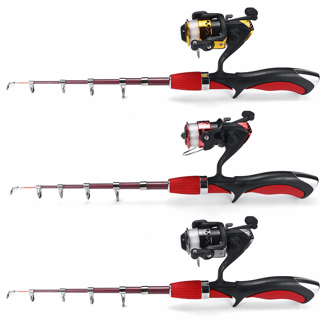 Carbon Fiber Telescopic Fishing Rod & Spinning Reel Combo Kit with Fishing Line - MRSLM