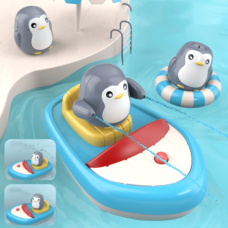 Children'S Baby Bathing Electric Water Jet Penguin - MRSLM