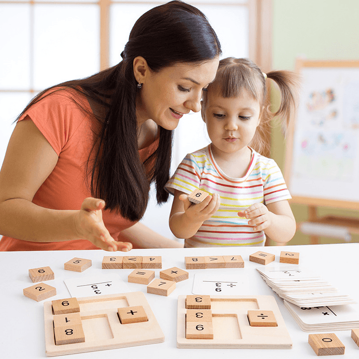 Wooden Children'S Mathematics Knowledge Board - MRSLM