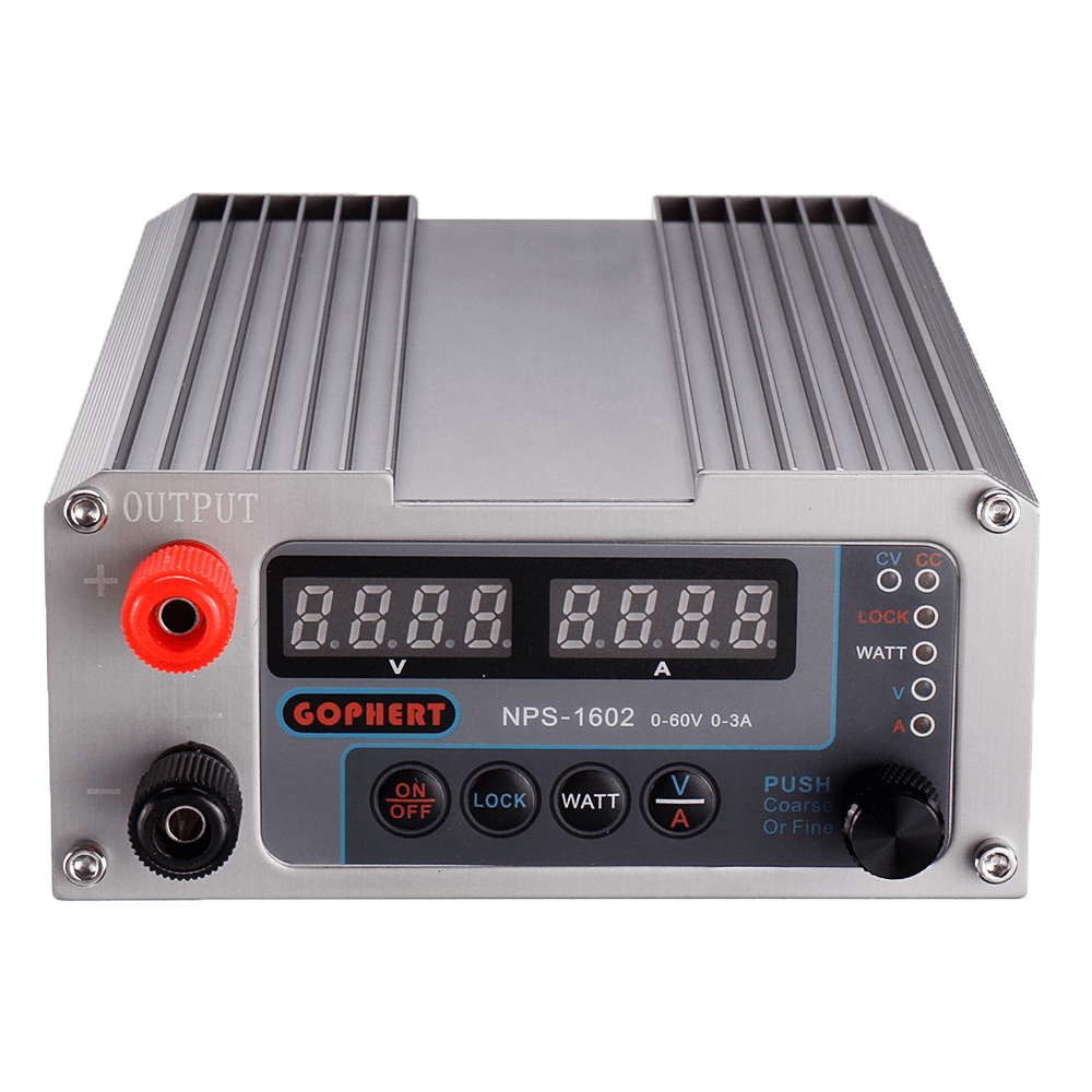 GOPHERT NPS-1602 0-60V 0-3A 110V/220V 180W Switching Digital Adjustable DC Power Supply - MRSLM