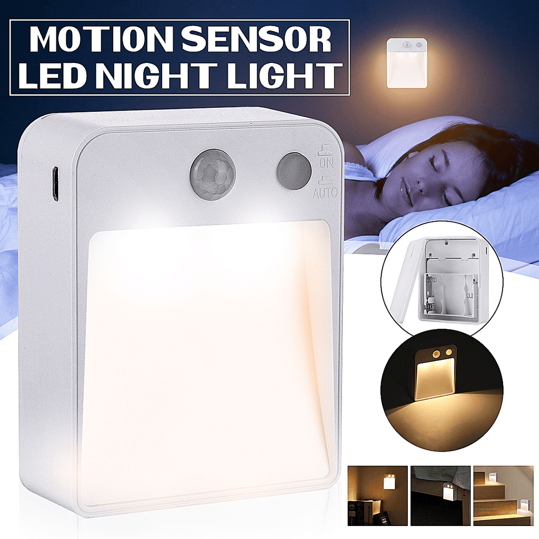 LED Motion Sensor Night Light Automatic Turn on / off Human Movement Sense Lamp - MRSLM