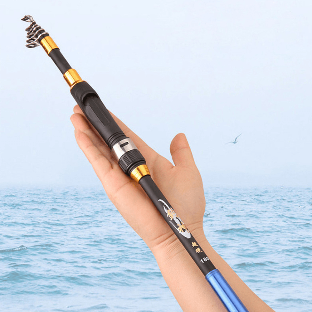 ZANLURE 1.8-3.6M Fishing Rod Telescopic 42Cm Portable Fishing Pole Fishing Tackle - MRSLM