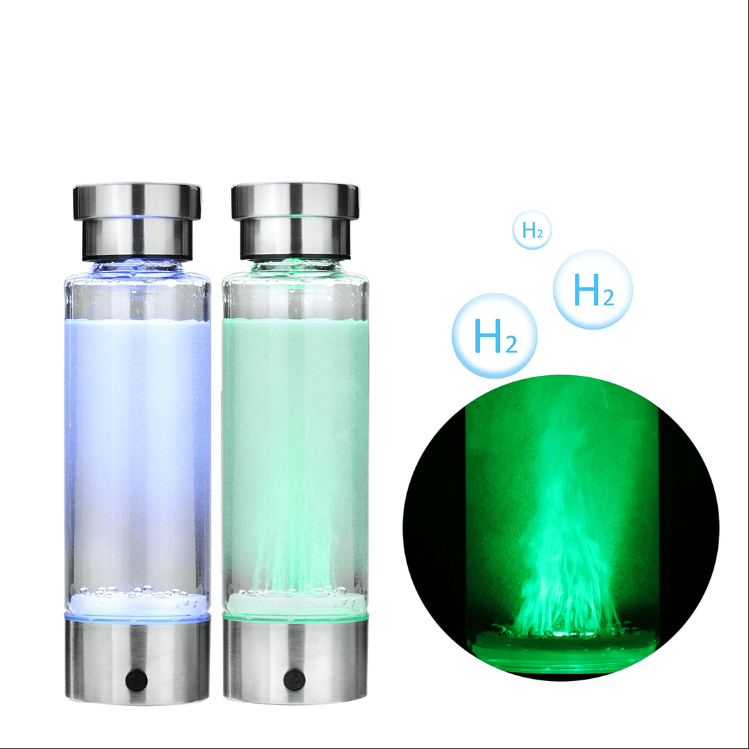 USB Rechargeable Intelligent Hidrogen Rich Water Bottle Ionizer Portable Glass - MRSLM