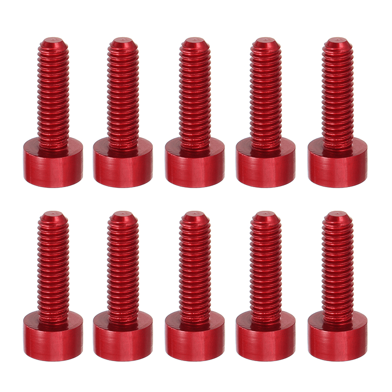 Suleve™ M3AH2 10Pcs M3X10Mm Hex Socket Cap Head Screws 7075 Aluminum Alloy Red - MRSLM