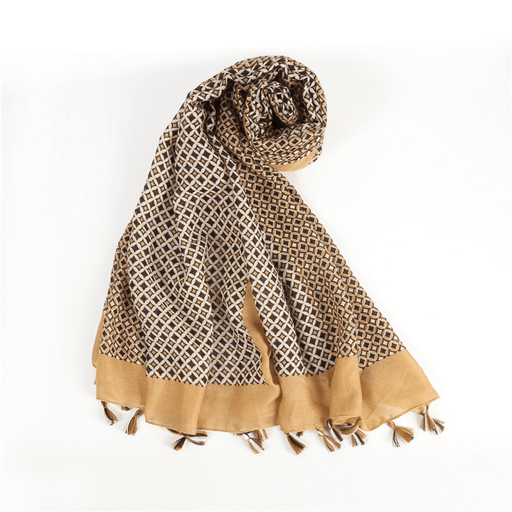 Simple Temperament Ladies Cotton and Linen Scarf - MRSLM