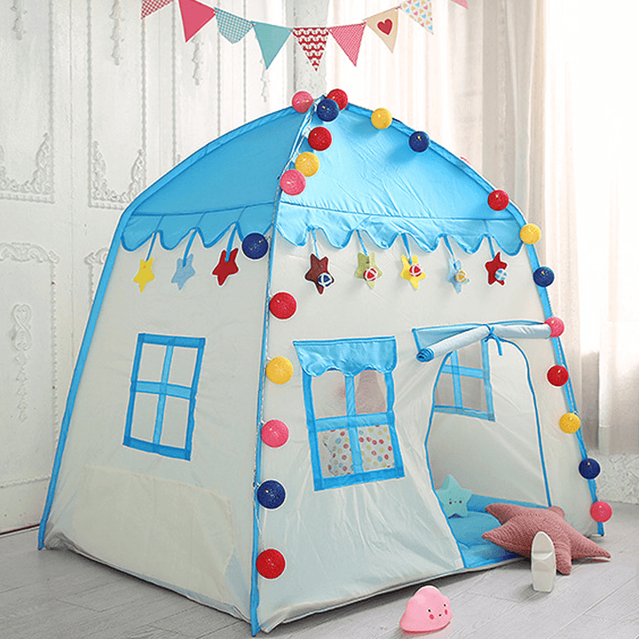 Ipree® Children'S Tent Kids Large Playhouse 3 Side Breathable Window Game Room Castle Kids Room Outdoor Garden Home - MRSLM