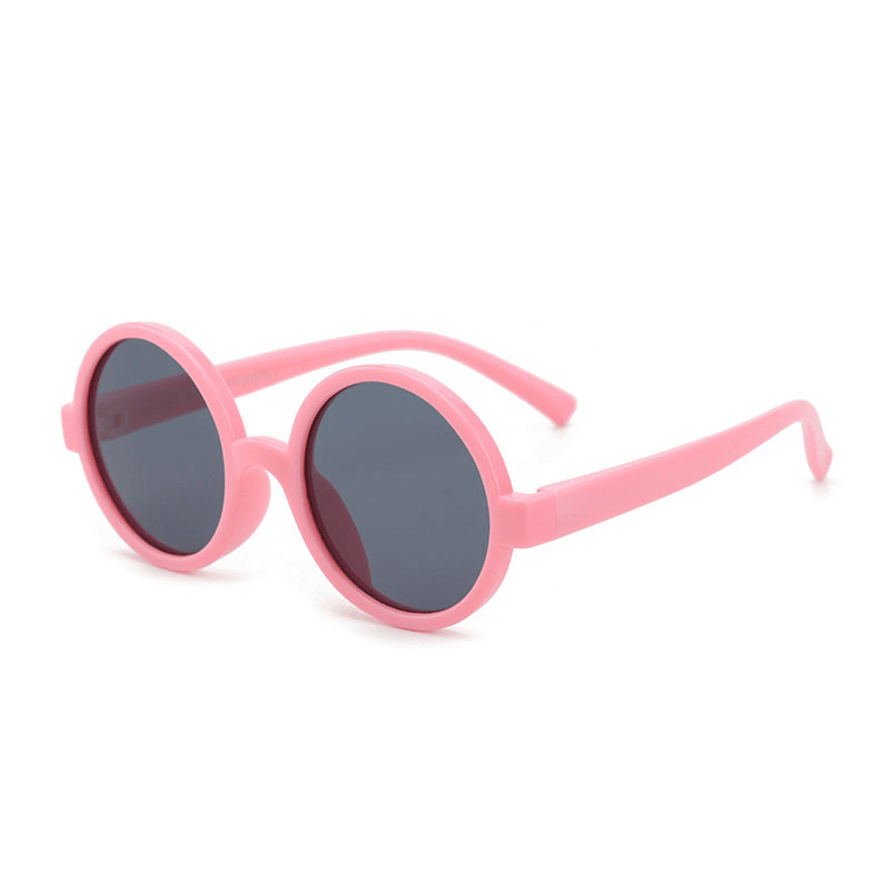 Fashion round Frame Silicone Children'S Polarized Sunglasses Anti-Ultraviolet Children'S Sunglasses Sun Visor - MRSLM