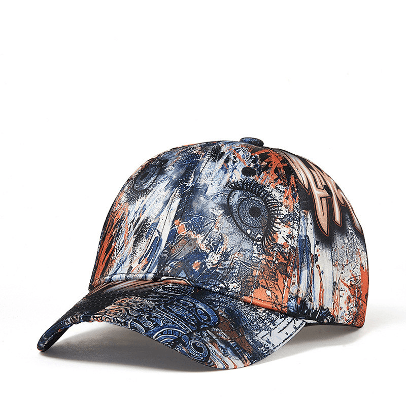 Men'S Outdoor Shading Street Personality Graffiti Hat - MRSLM