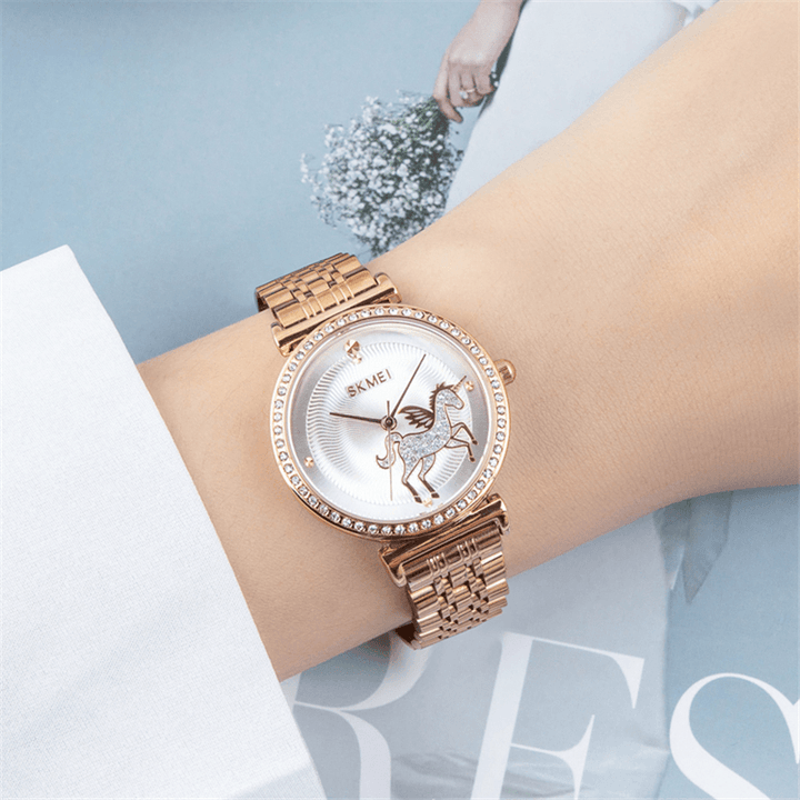 SKMEI 1686 Elegant Women Watch Fashion Casual Steel Strap Waterproof Female Quartz Watch - MRSLM