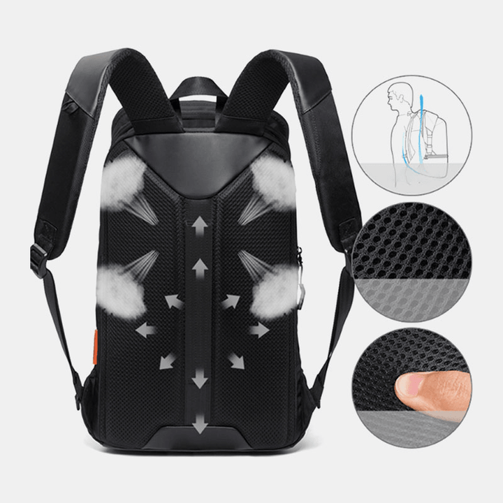 25.6L Waterproof Backpack 15.6Inch Laptop Bag Wet Dry Separation Storage Bag Shoulder Bag - MRSLM