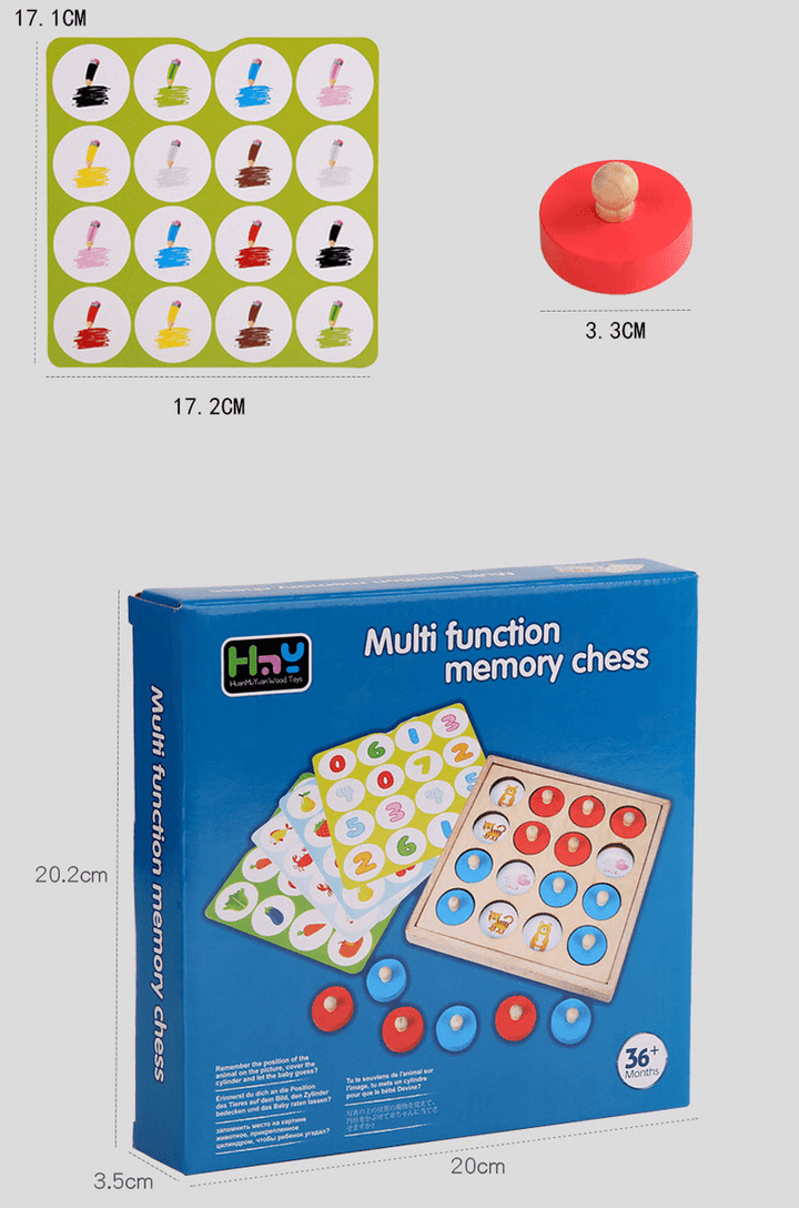 Children'S Teaching Aid Wooden Memory Chess to Improve Logical Thinking Ability Training - MRSLM