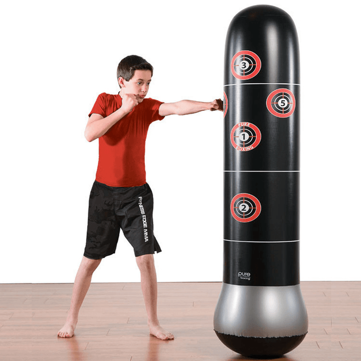 160X30Cm Inflatable Boxing Punching Bag Tumbler Boxing Standing Sandbag Fitness Sport Exercise Tools - MRSLM