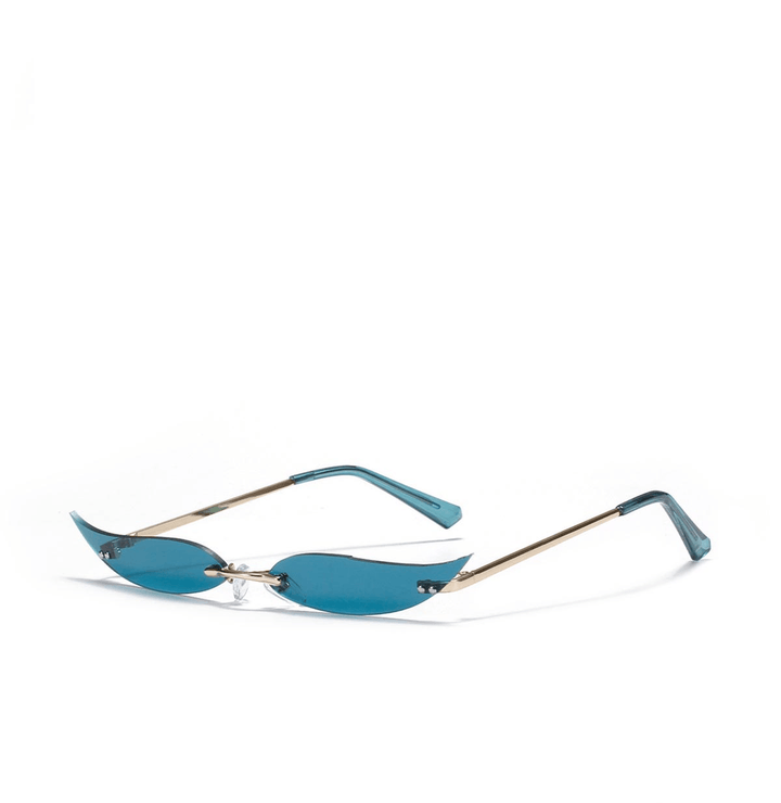 Rimless Metal Pointed Cat-Eye Sunglasses - MRSLM