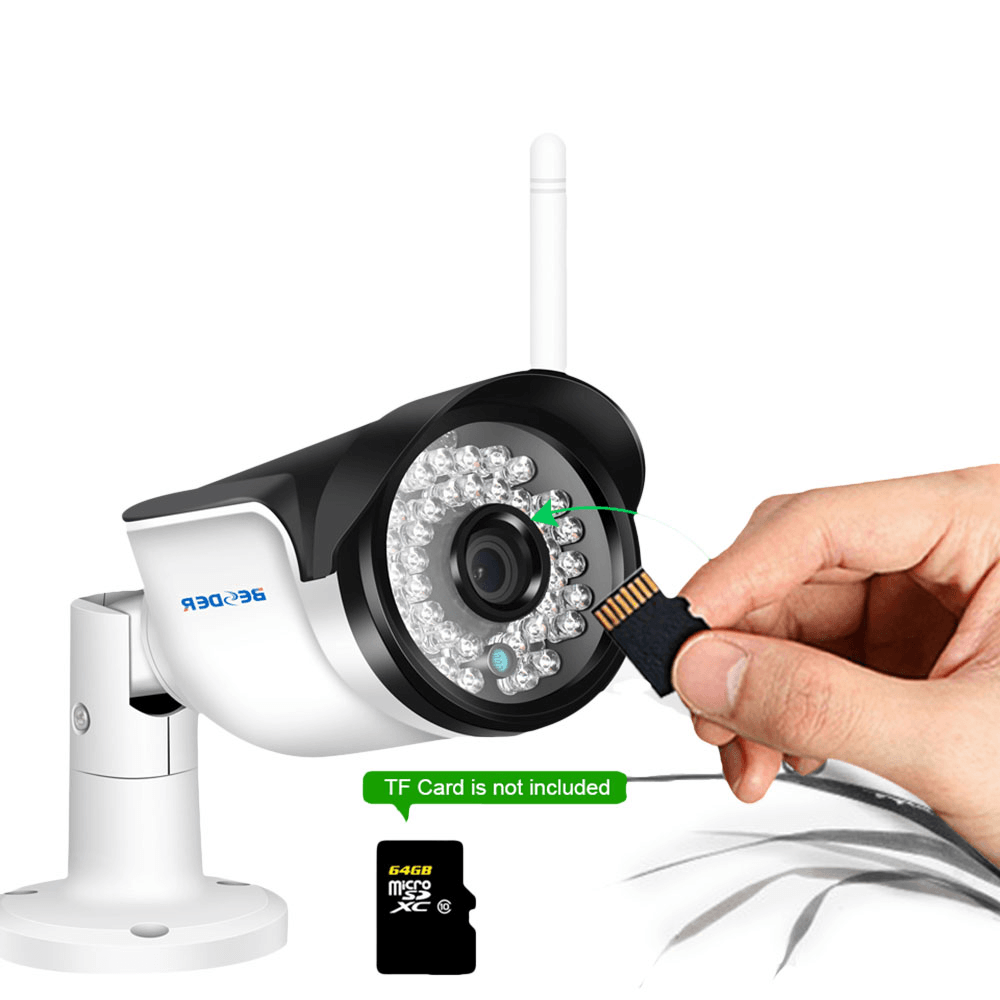 BESDER R6036MW-HX201 1080P Wireless IP Camera with 128G SD Card Slot Waterproof Outdoor Wifi Camera Yoosee P2P RTSP Motion Detected - MRSLM