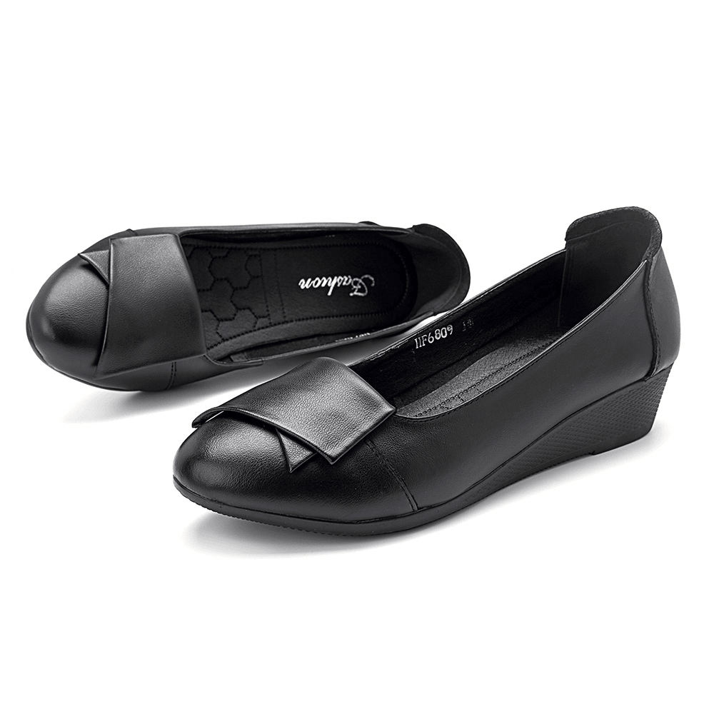 Women Comfortable Soft Leather Flats Loafers - MRSLM