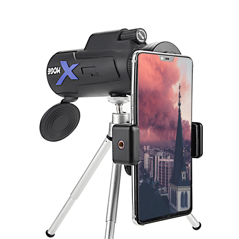 MOGE 50X60 HD Magnification Telescope with Tripod & Phone Clip Zoom Monocular Outdoor Military Hunting Spyglass - MRSLM