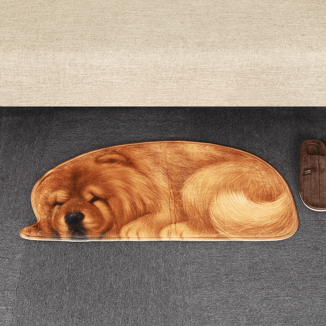 3D Cute Dog Pattern Doormat Indoor Print Door Mat Suedel Floor Rugs - MRSLM