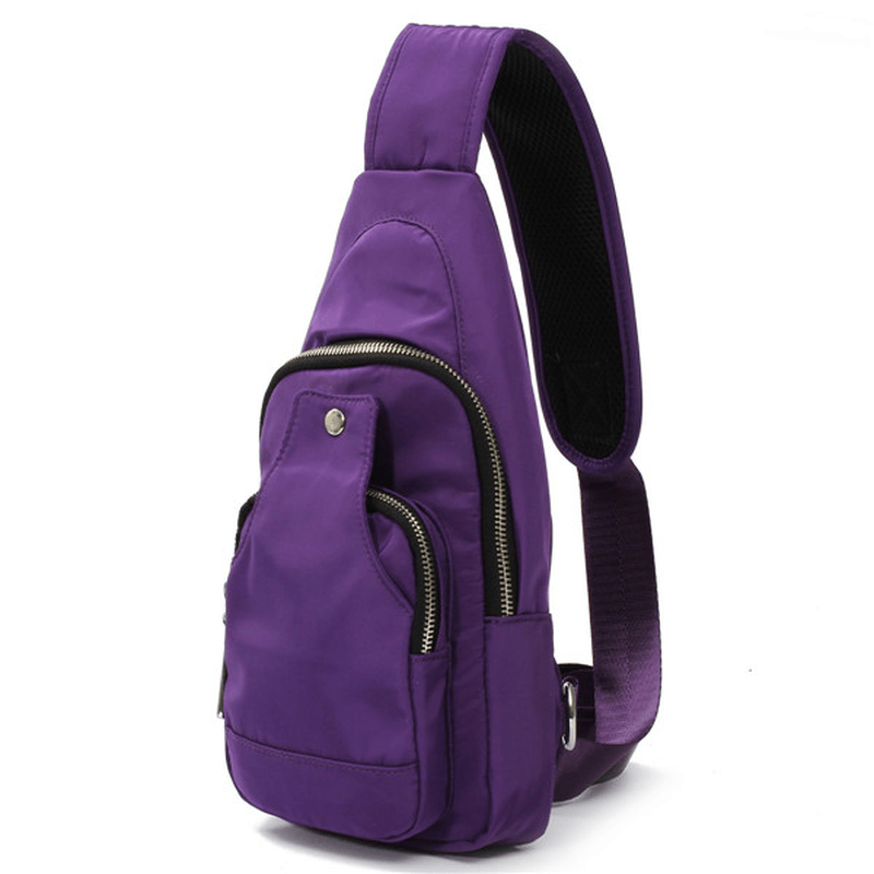 Women Men Nylon Chest Bags Sports Waterproof Crossbody Bags Casual Outdoor Bags - MRSLM